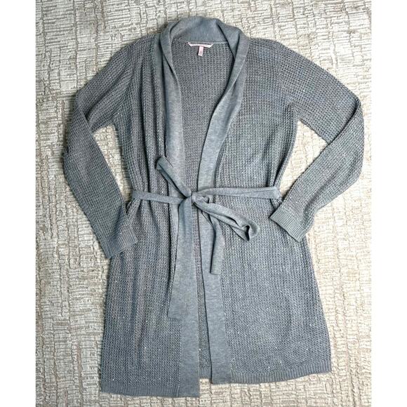 Victoria's Secret Sweaters - Victorias Secret: Gray Sequined Knit Cardigan